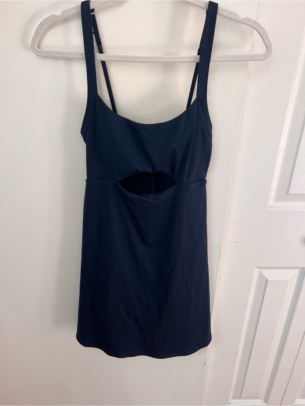 Gilly Hicks Navy Front Cutout Slip Dress